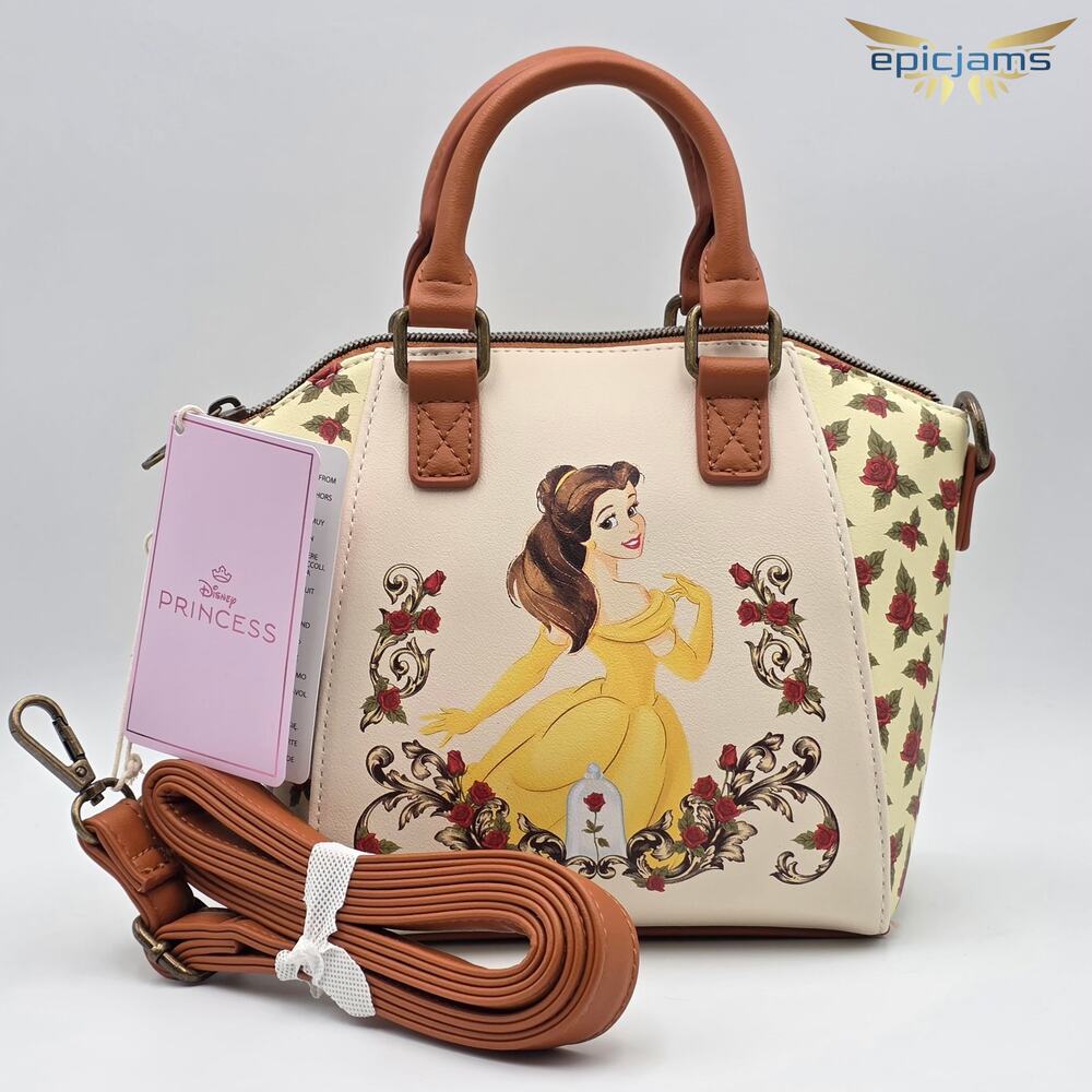 Loungefly Disney Beauty And The Beast Belle Floral Mini Satchel Bag - Picture 5 of 6